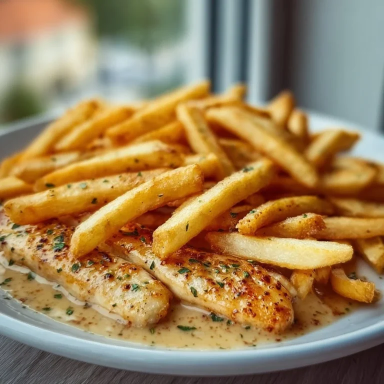 Köstliche Pommes Frites in einer goldbraunen Frittiertasche serviert