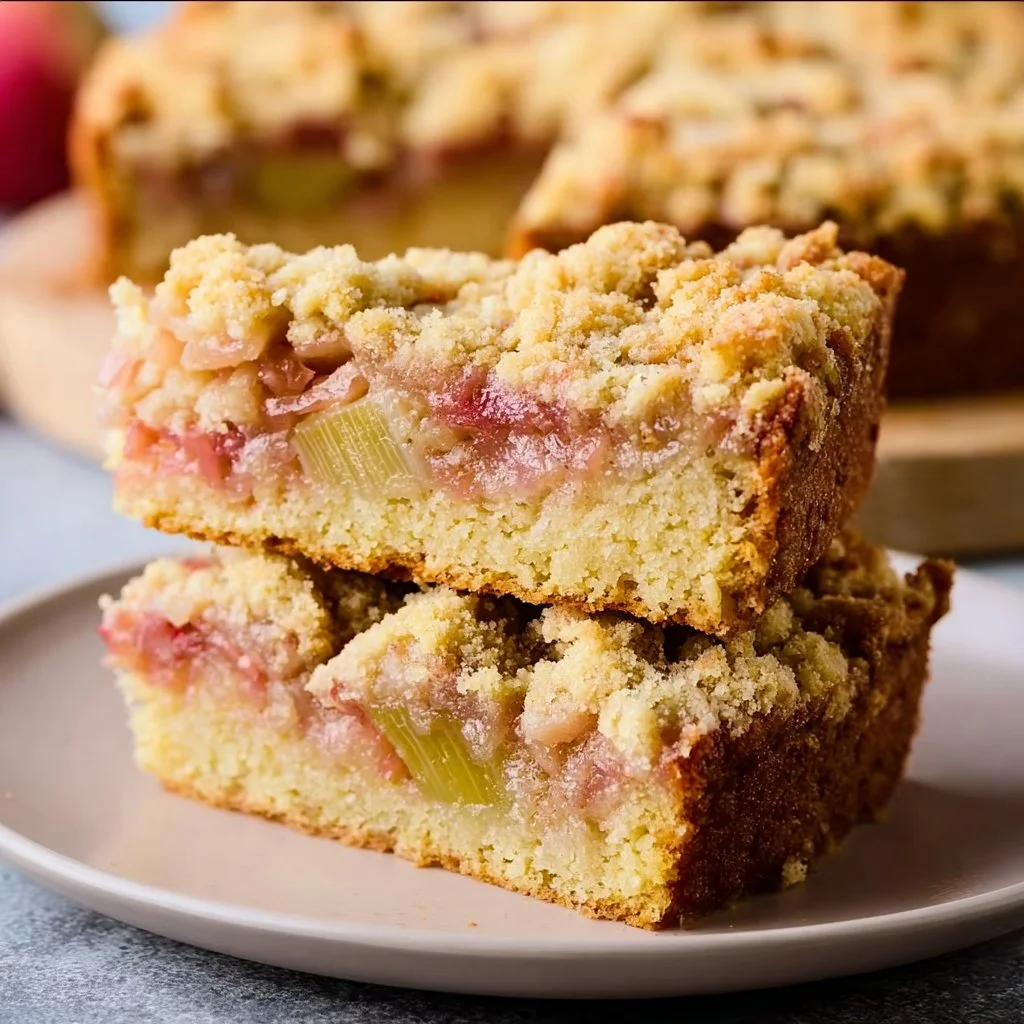 Rhabarberkuchen mit Streusel