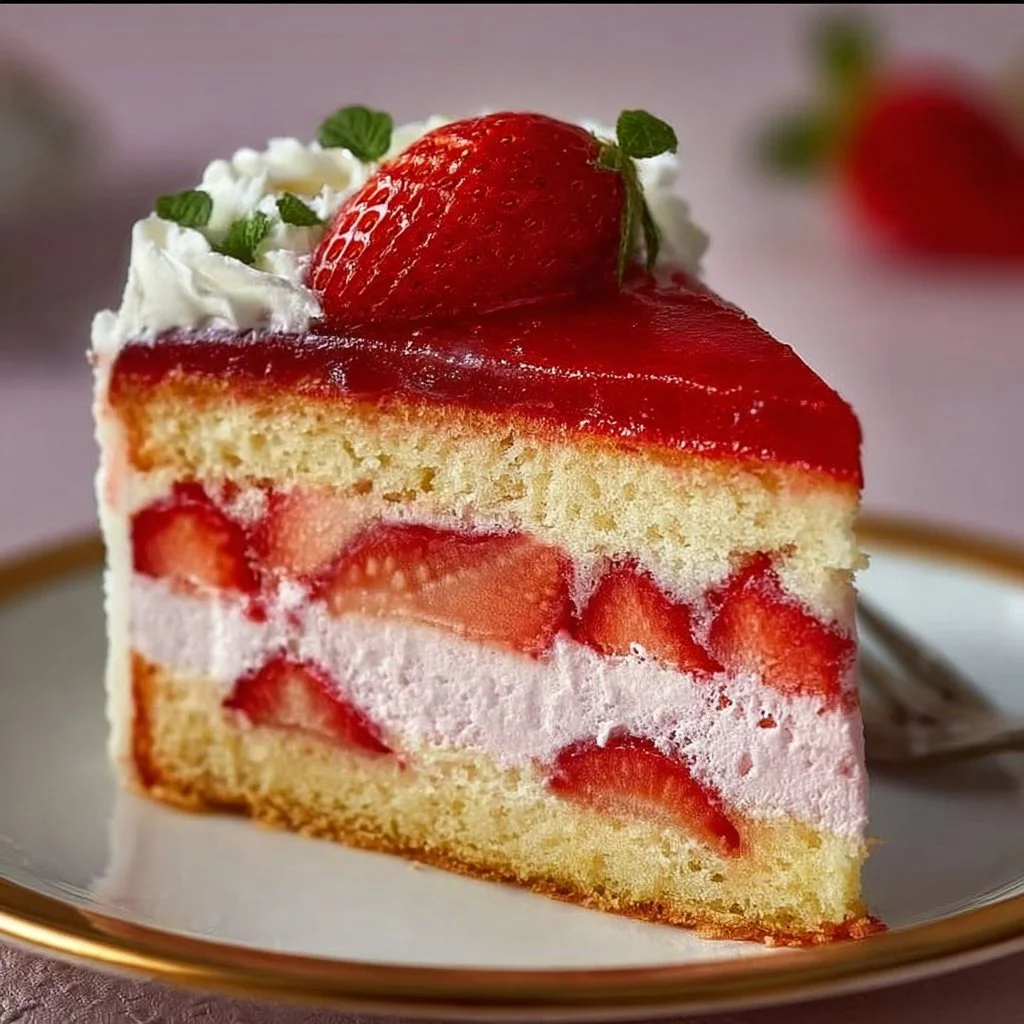 Schnelle - Frische Erdbeer-Quark-Torte