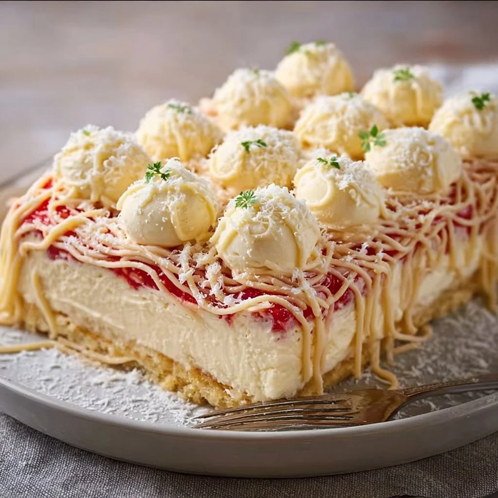Spaghettieis-Blechkuchen Tassenrezept