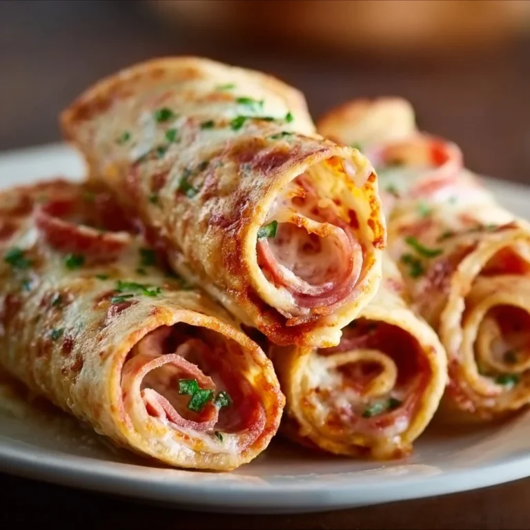 Leckere Tortilla-Pizza-Rollen auf einem Teller serviert