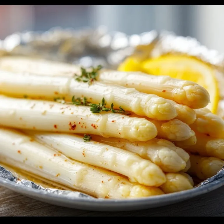 Weißer Spargel lecker zubereitet im Backofen