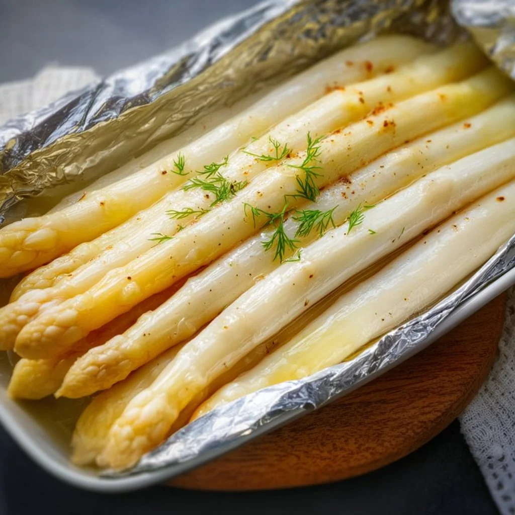 Weißer Spargel im Backofen - schnell & einfach
