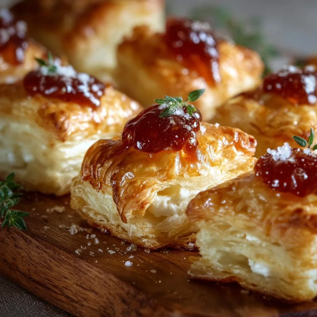 Blätterteig-Häppchen mit Camembert