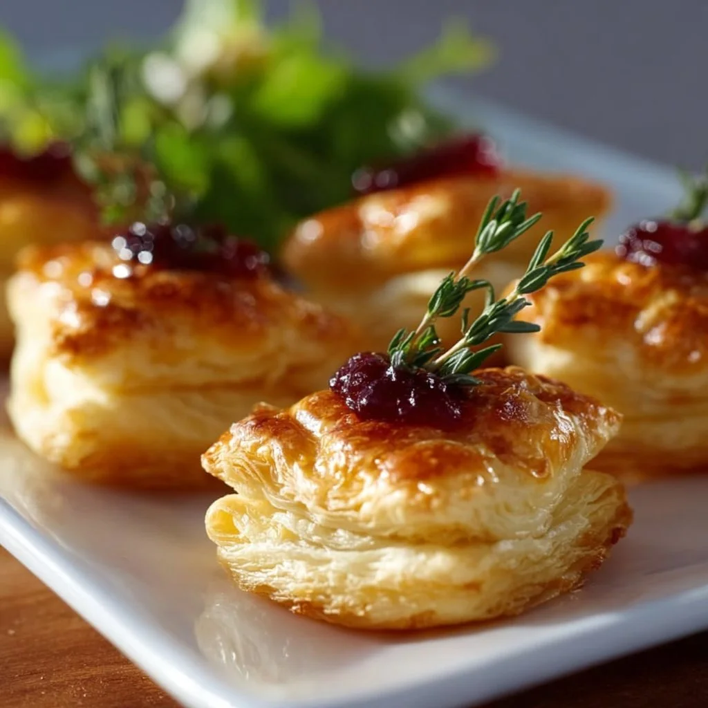 Blätterteighäppchen mit Camembert