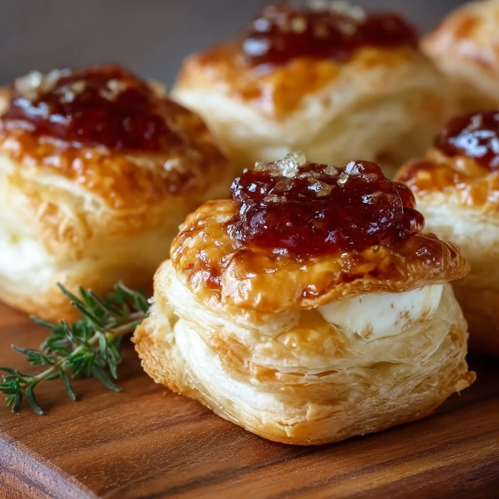 Blätterteighäppchen mit Camembert