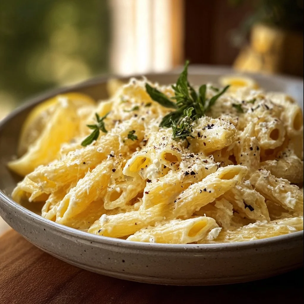 Cremige Zitronen-Feta-Pasta
