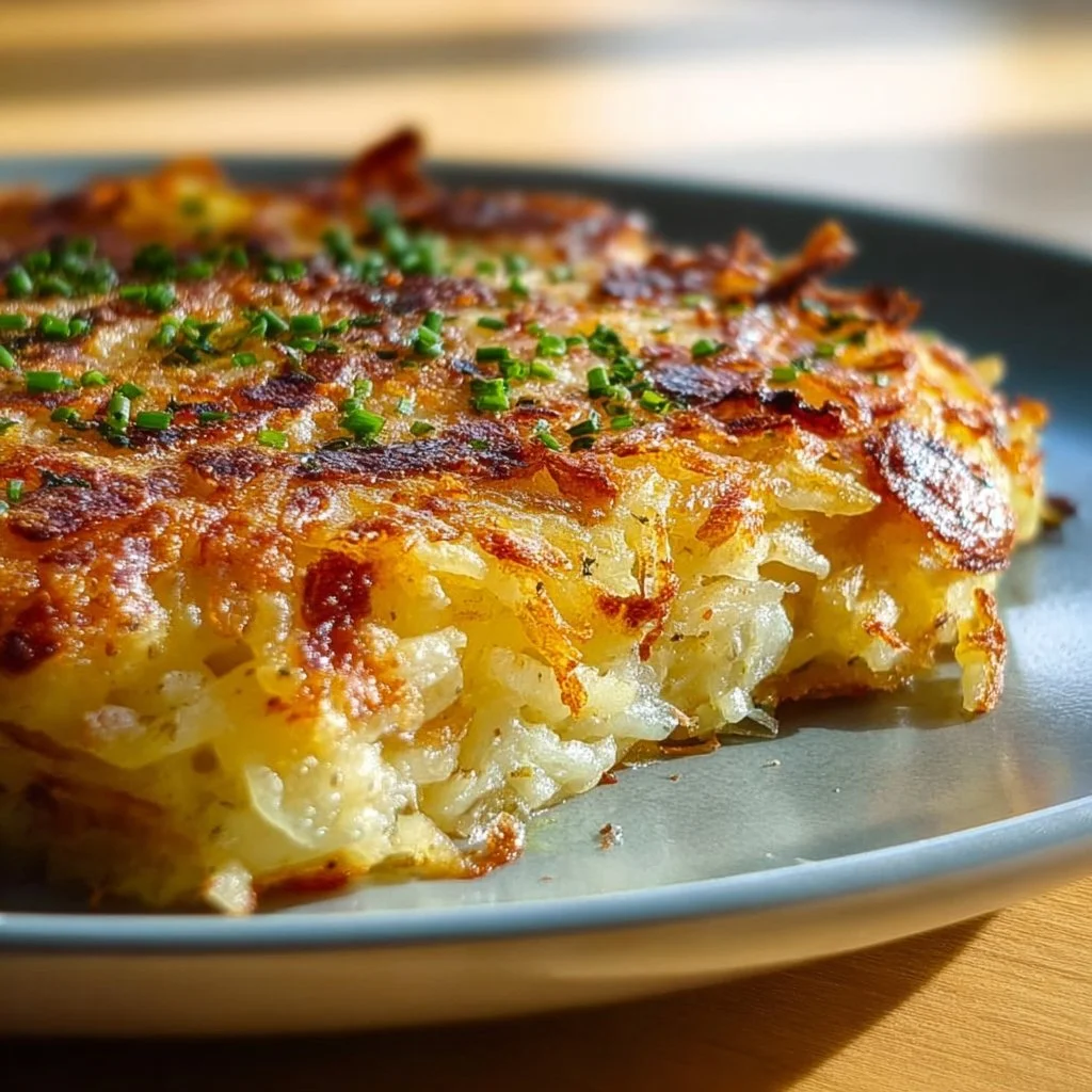 Cremiger Hüttenkäse Kartoffelrösti Auflauf