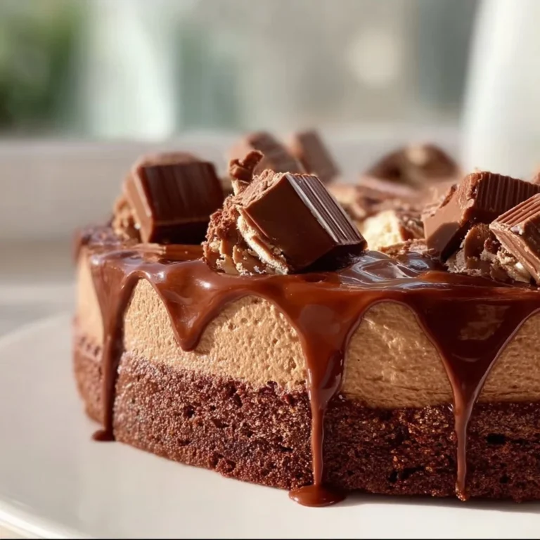 Dekadenter Kinder Bueno Kuchen aus Schokolade mit nussigen Schichten