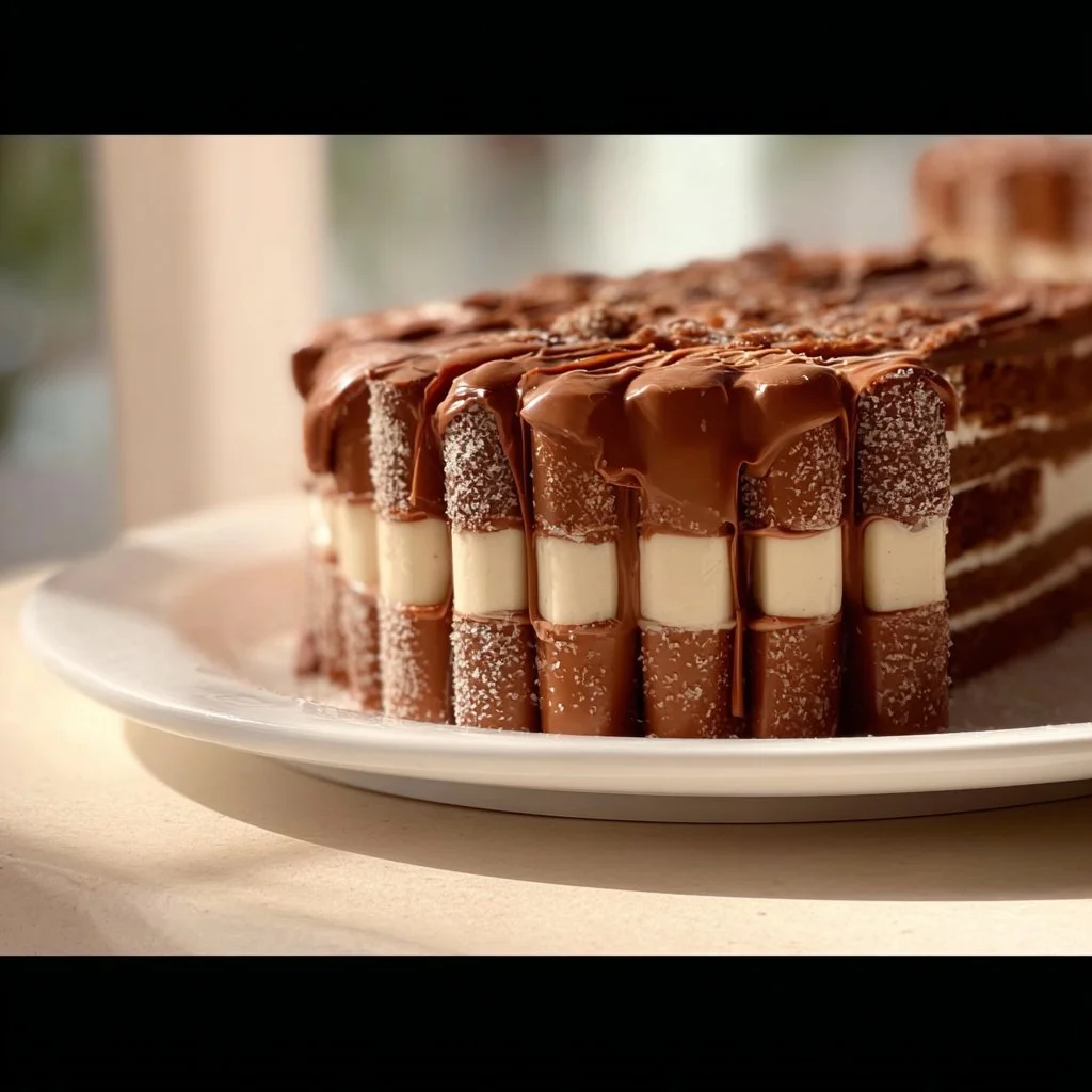 Dekadenter Kinder Bueno Bar Schokoladenkuchen