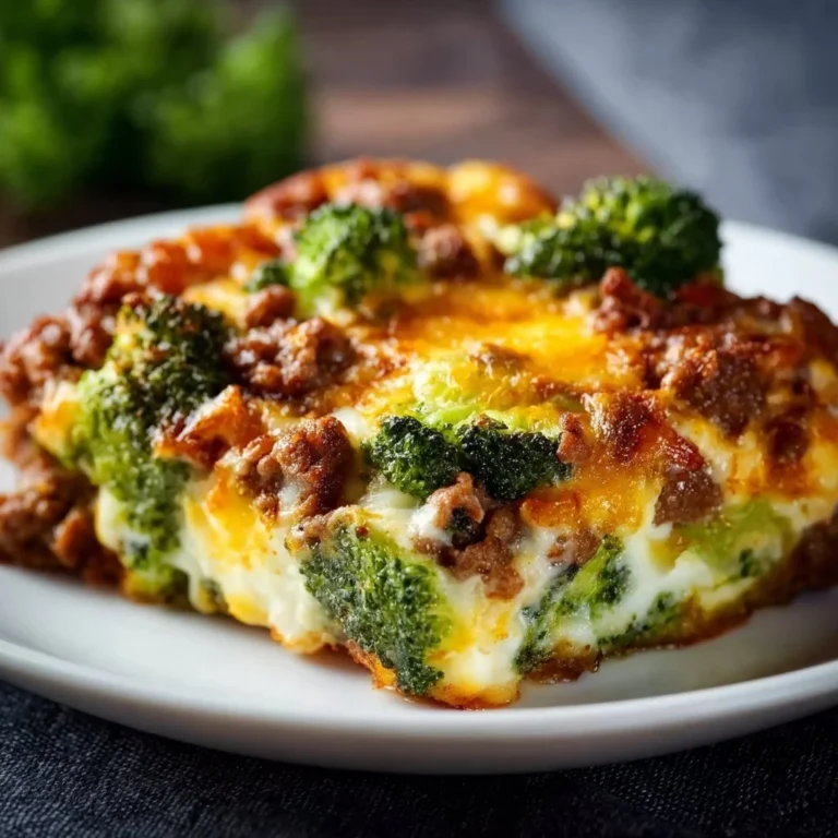 Fitness-Casserole mit Brokkoli und Hackfleisch für eine gesunde Mahlzeit