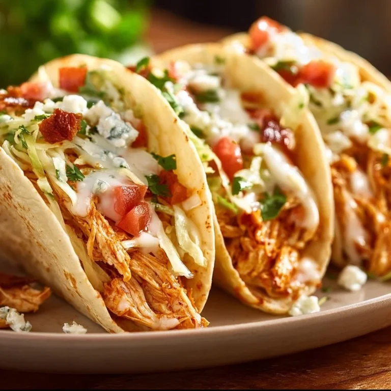 Gesunde Crack-Hühnchen-Tacos mit frischen Zutaten serviert