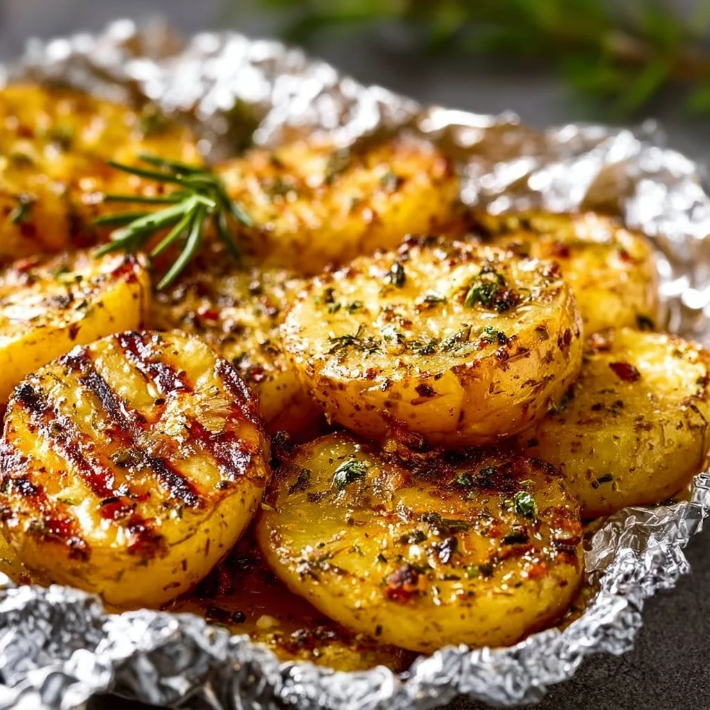 Grillkartoffeln in Alufolie, einfach und würzig zubereitet