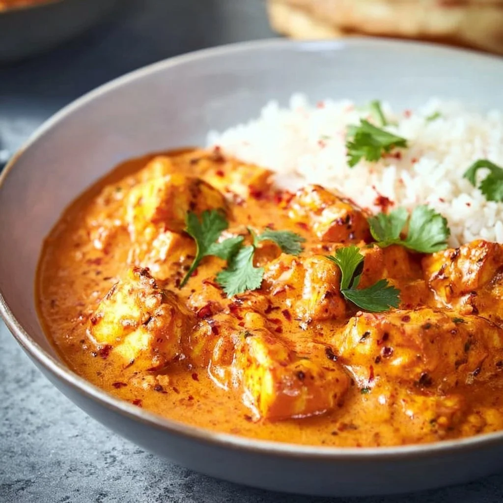 Halloumi Tikka Masala mit buntem Gemüse und aromatischen Gewürzen