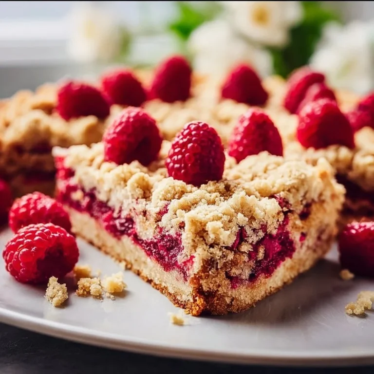 Himbeer-Streusel-Kuchen vom Blech mit frischen Himbeeren und knusprigen Streuseln
