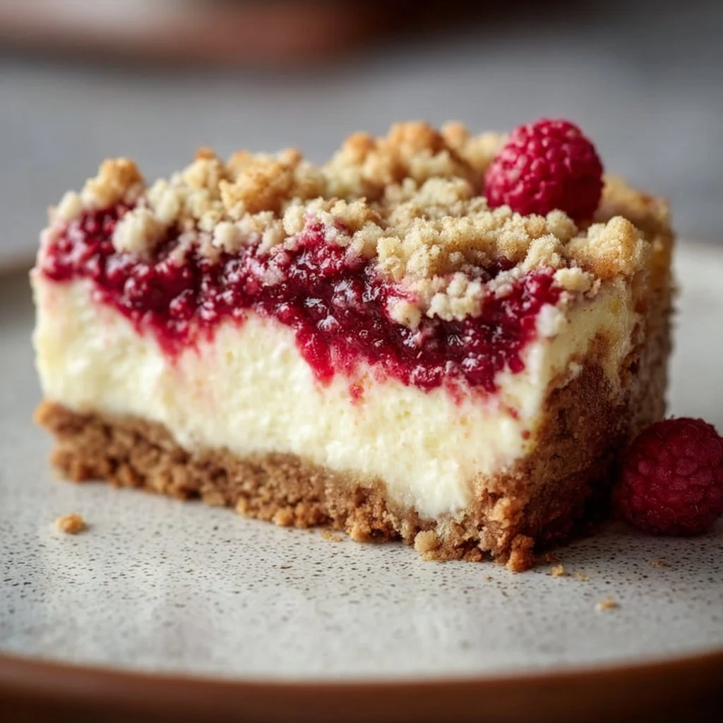 Himbeer-Streuselkuchen mit Joghurt-Cheesecake