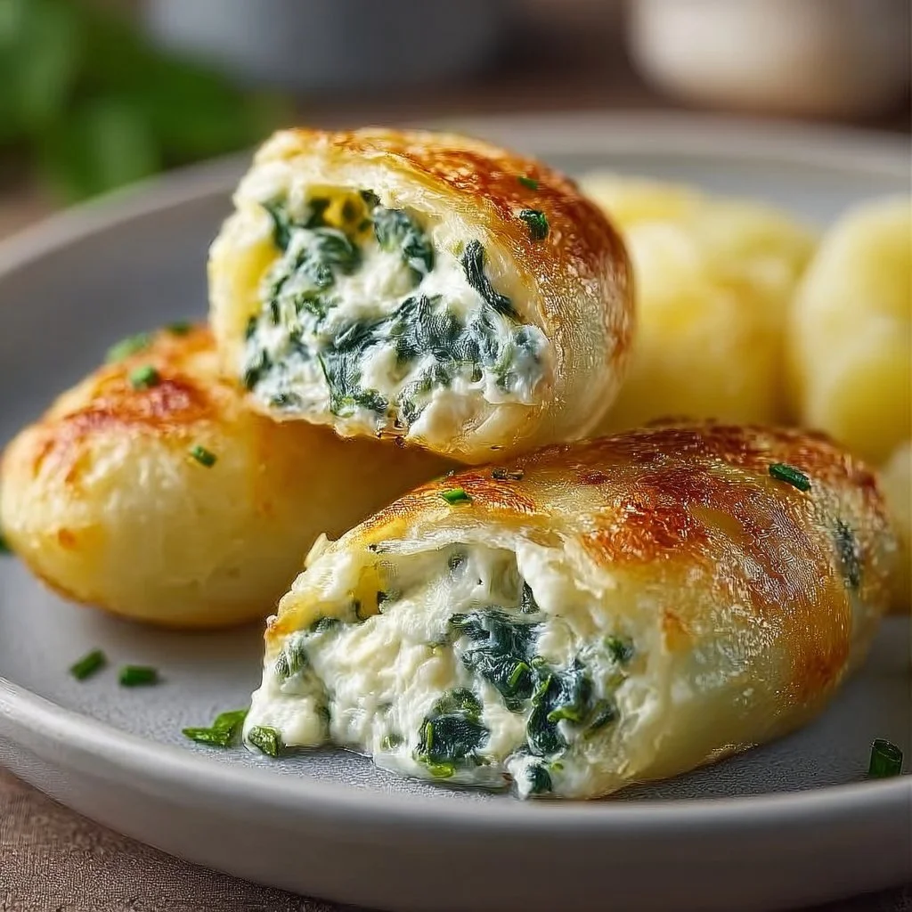 Kartoffeltaschen mit Spinat-Frischk&auml;se