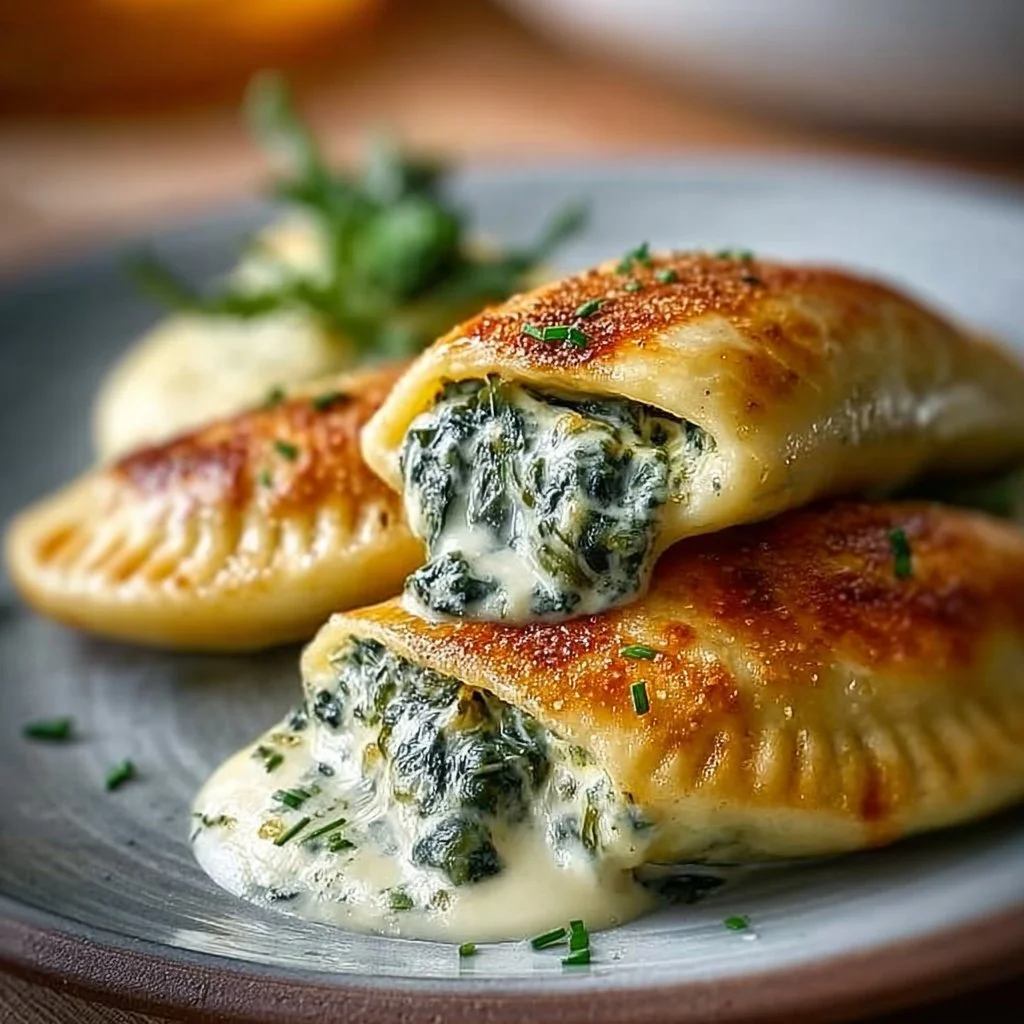 Kartoffeltaschen mit Spinat-Frischk&auml;se