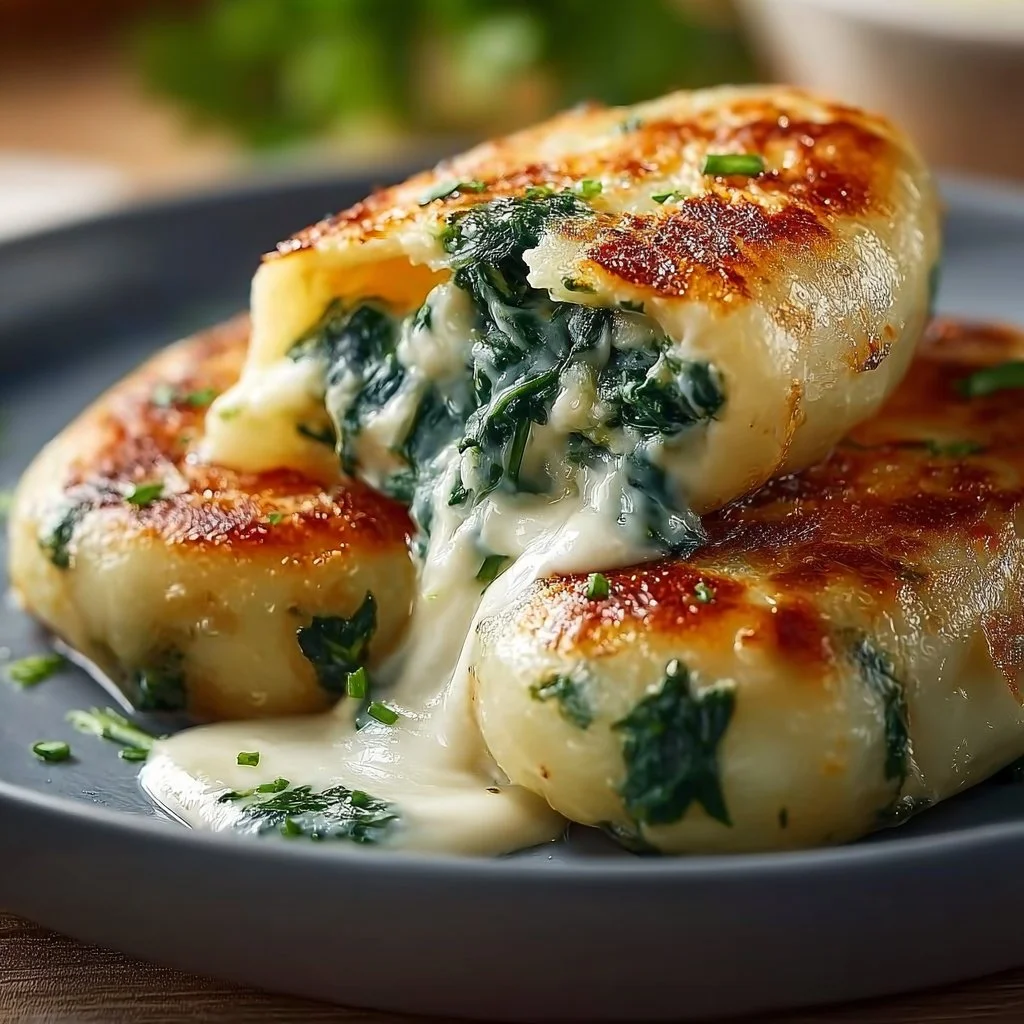 Kartoffeltaschen mit Spinat-Frischk&auml;se