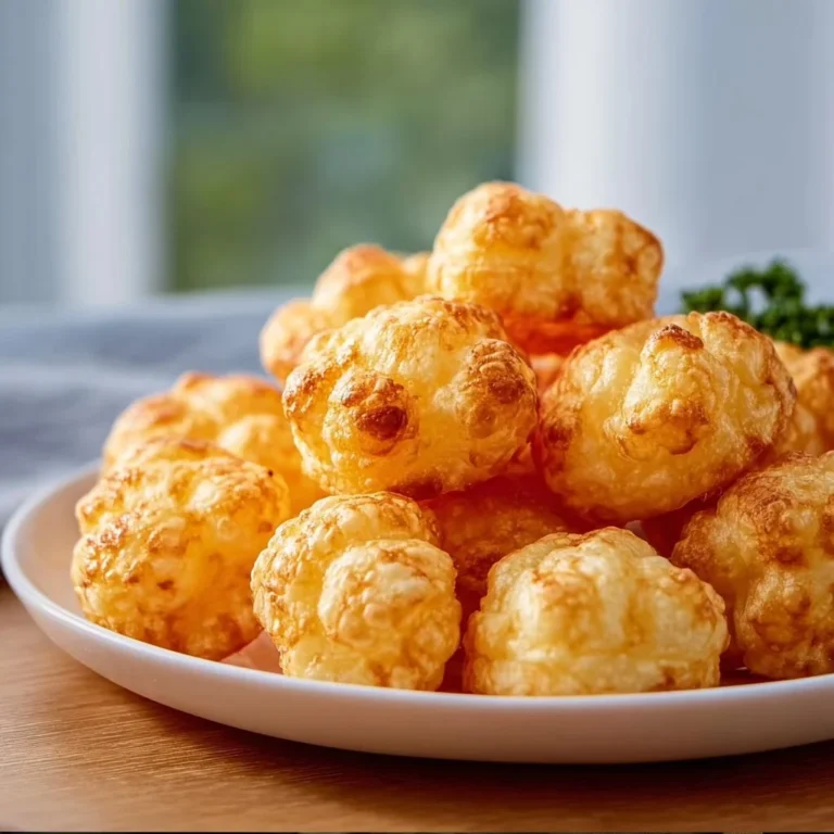 Leckere Käse-Puff-Snacks frisch gebacken und serviert.