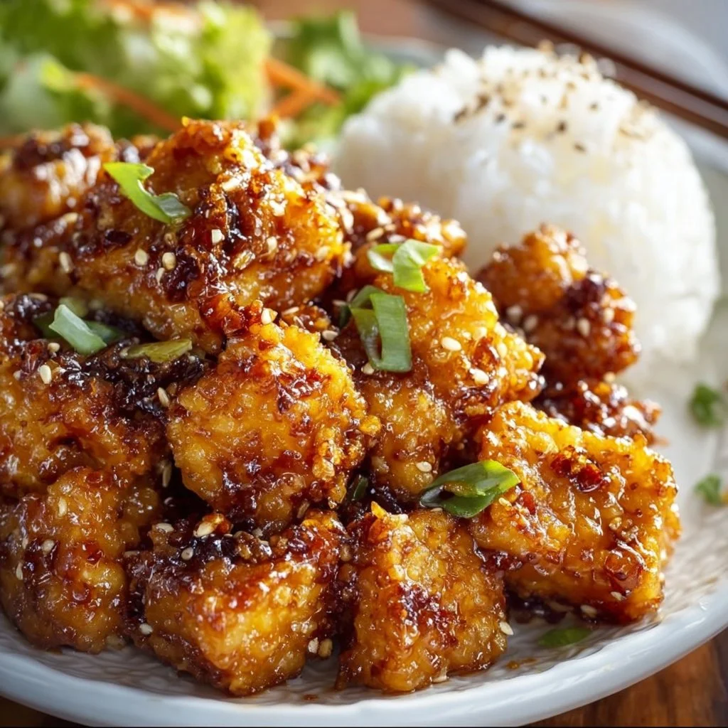 Knuspriger Honig-Knoblauch-Tofu