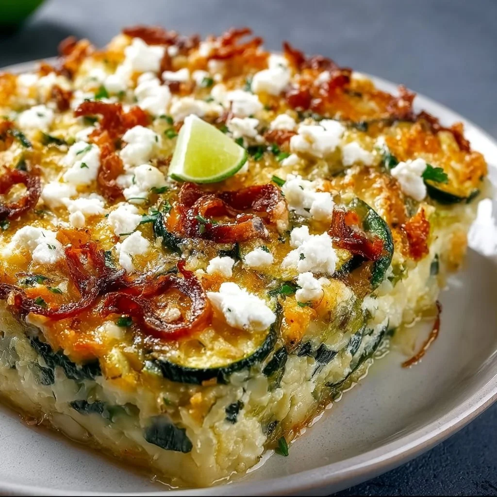 Low Carb Zucchini Auflauf mit Feta