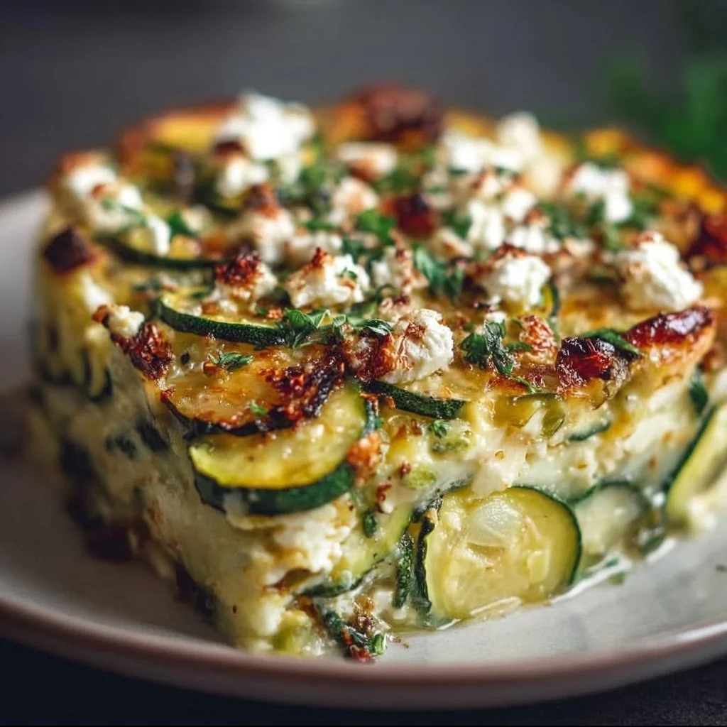 Low Carb Zucchini Auflauf mit Feta