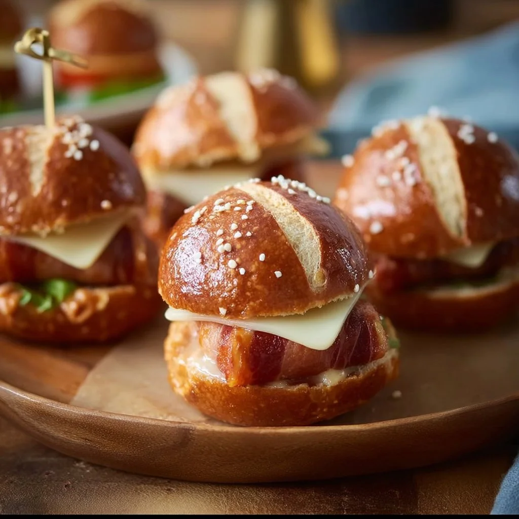 Mini Lye Burger mit Leberk&auml;se