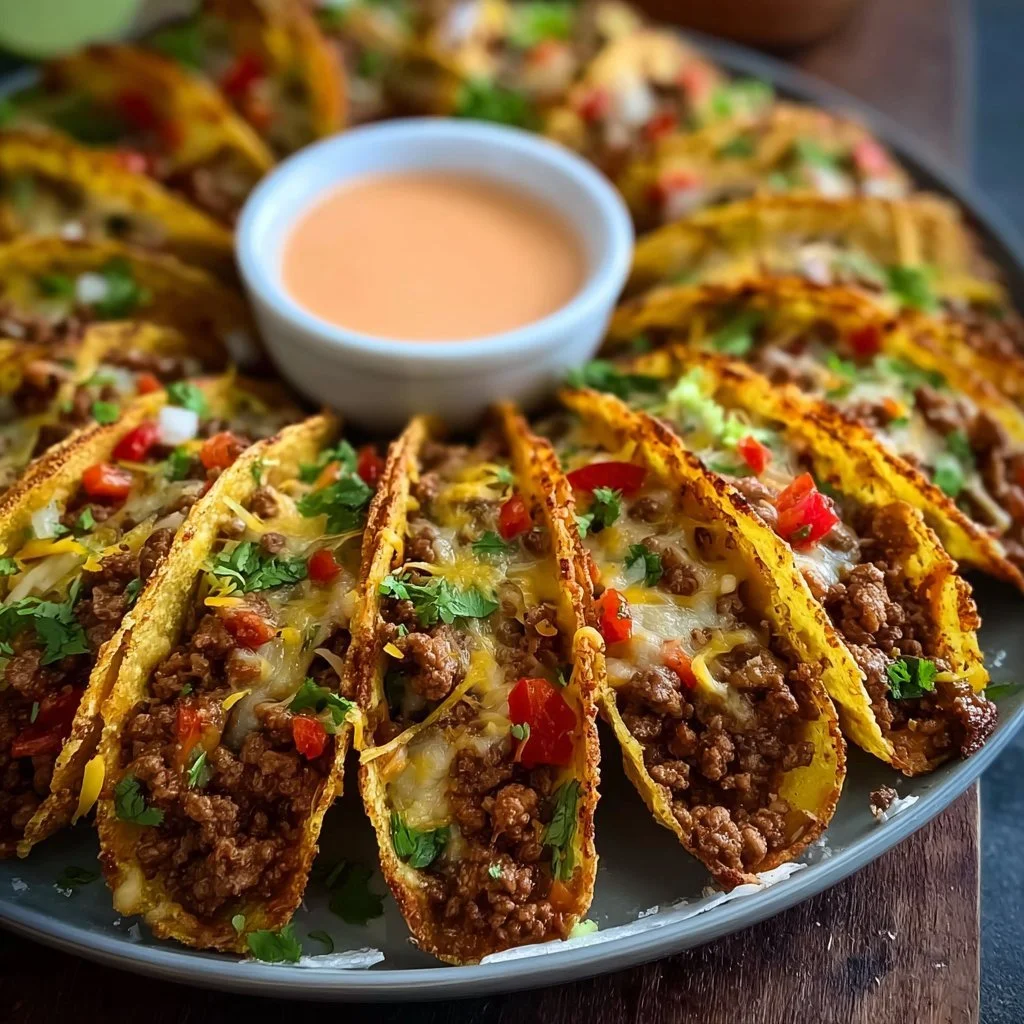 Mini-Tacos mit w&uuml;rziger Hackfleischf&uuml;llung