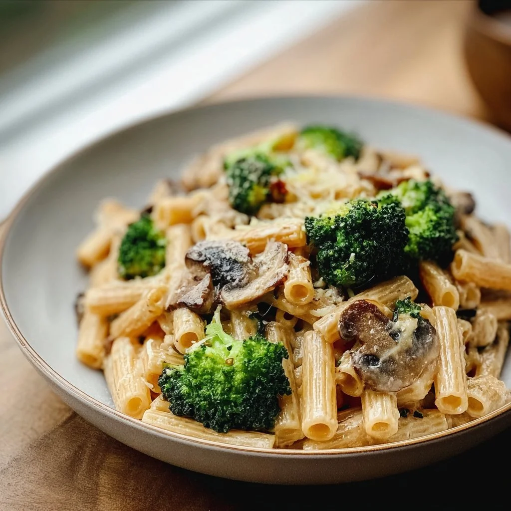 Vegane Pilz-Brokkoli-Pasta