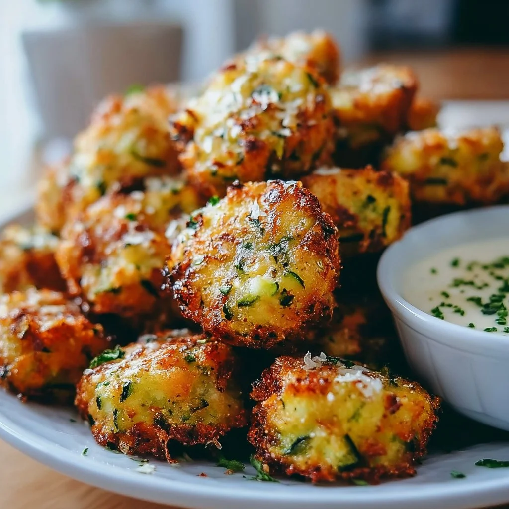 Zucchini-Knoblauch-Bissen