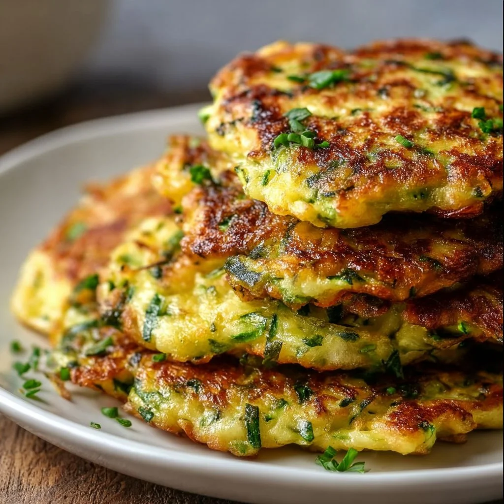Zucchini-Puffer - Hoher Eiwei&szlig;gehalt, Niedriger Kohlenhydratanteil & Hei&szlig;luftfritteuse