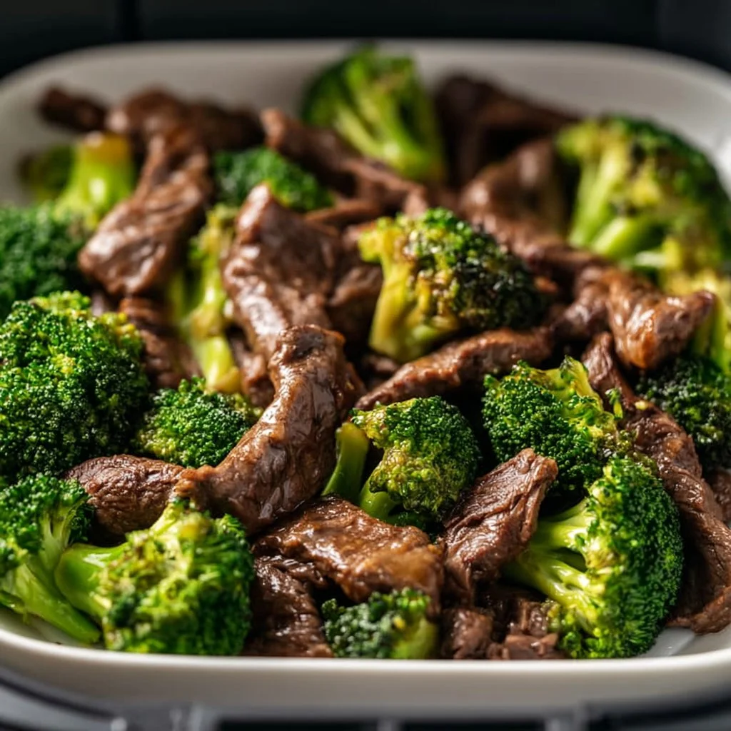 Air Fryer Rindfleisch und Brokkoli