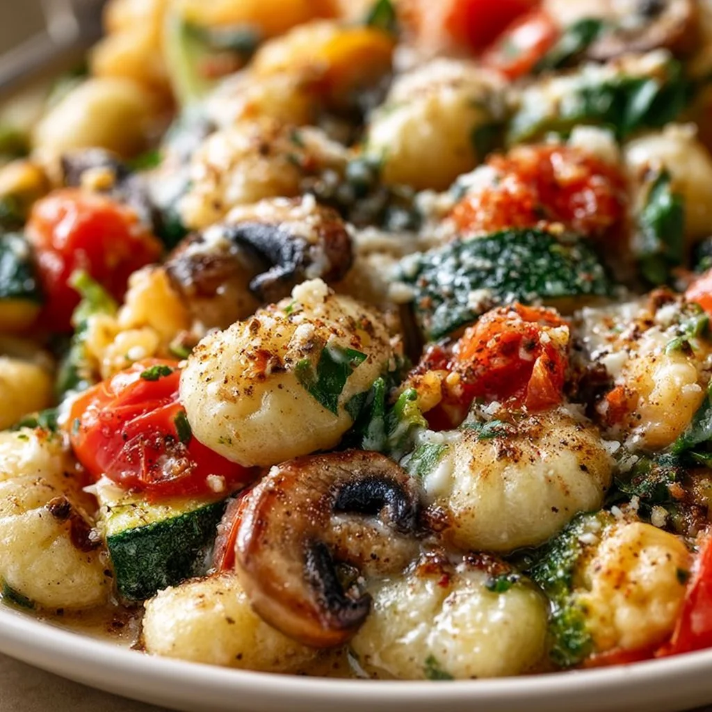 Cremige Gnocchi-Gemüse-Pfanne mit Frischkäse
