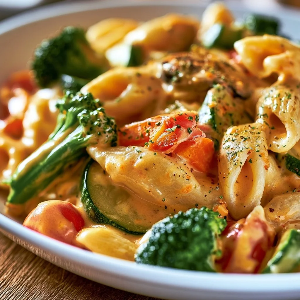 Cremige Pasta in Gemüsesauce