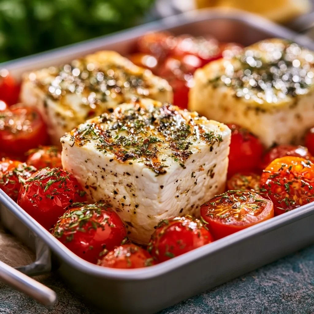 Feta vom Grill mit Tomaten und Kräutern – einfach & mediterran