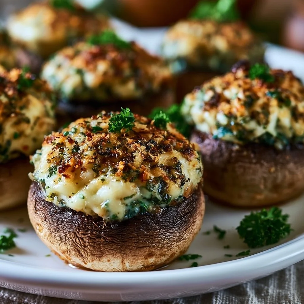 Gefüllte Champignons vom Grill
