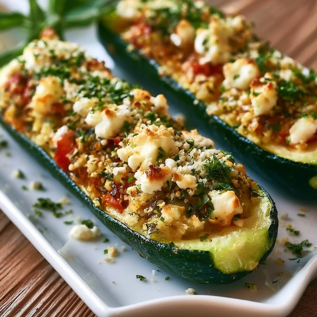 Gefüllte Zucchini mit Feta