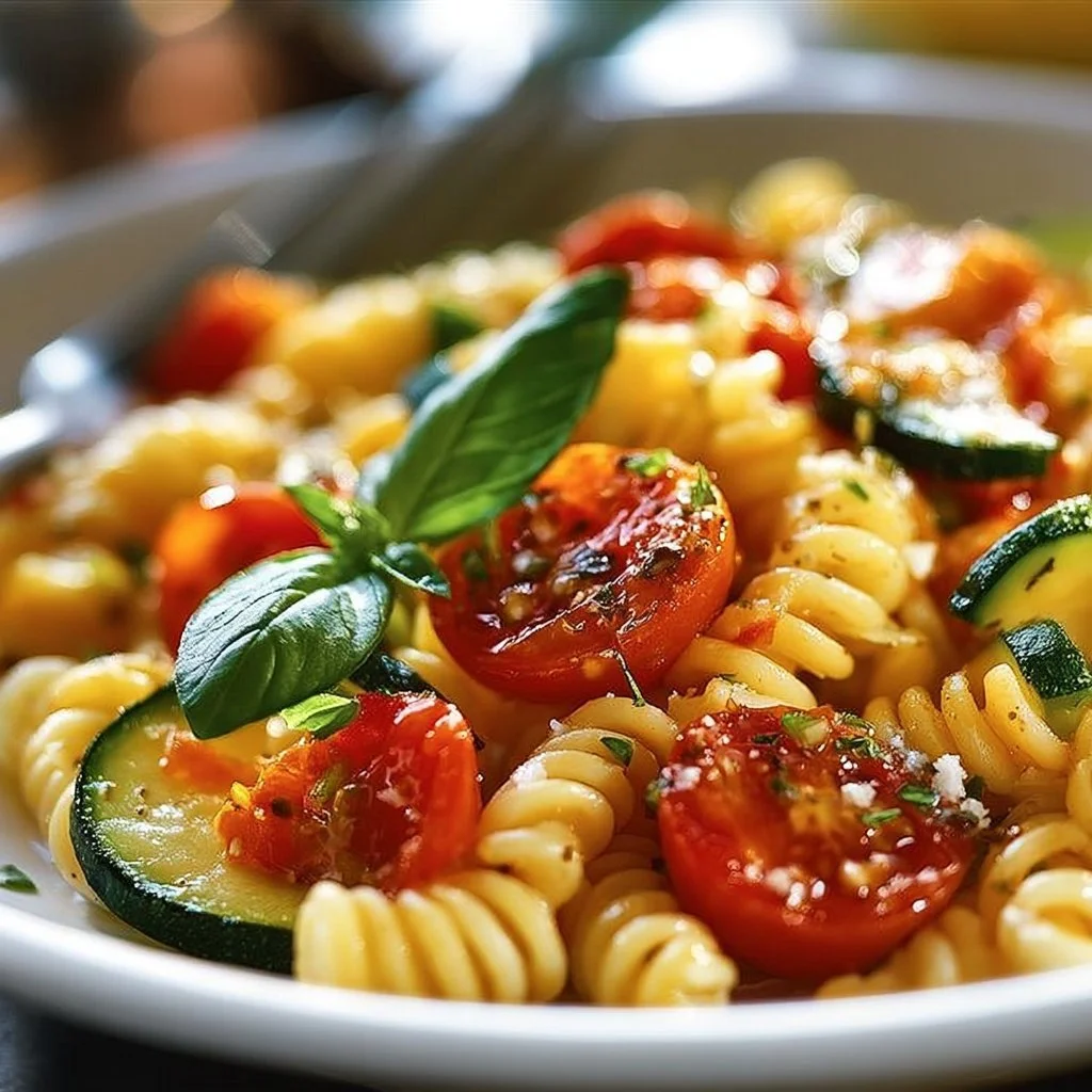 Gesunde Tomaten-Zucchini-Pasta
