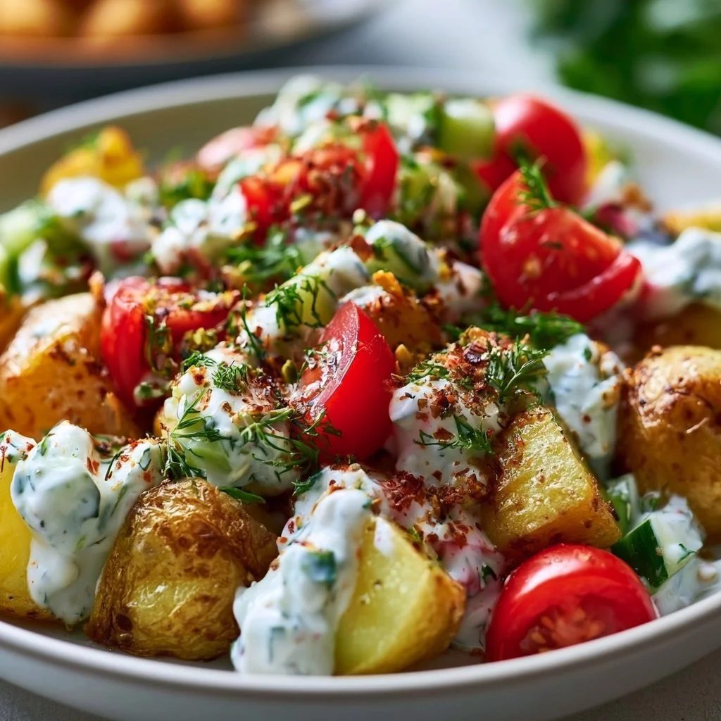 Griechische Kartoffel Bowl mit frischem Tzatziki – Rezept