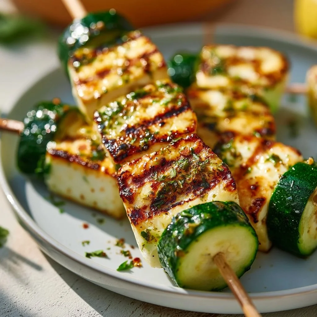 Halloumi-Zucchini-Spieße