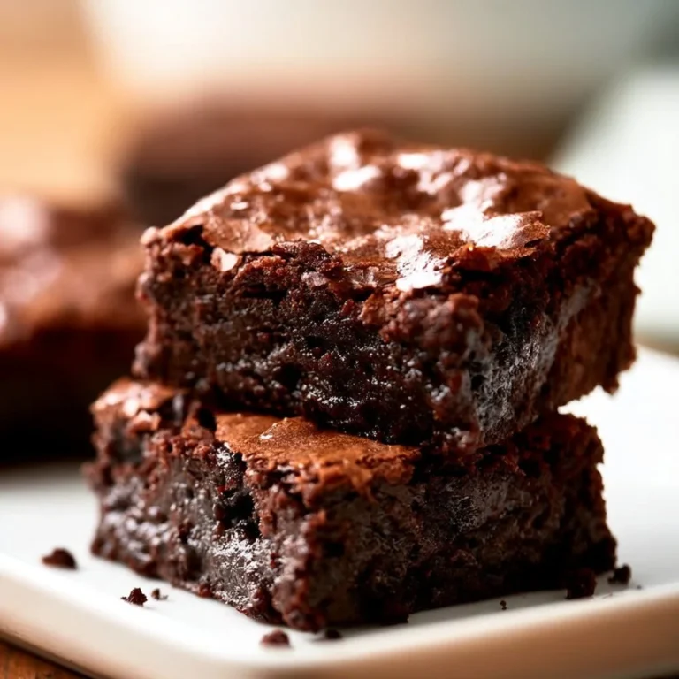 Leckere Lieblingsbrownies nach Julia Childs Rezept auf einem Teller