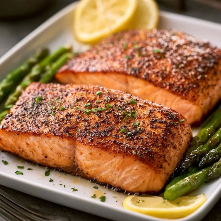 Lachsfilet zubereitet im Airfryer, serviert mit Beilagen