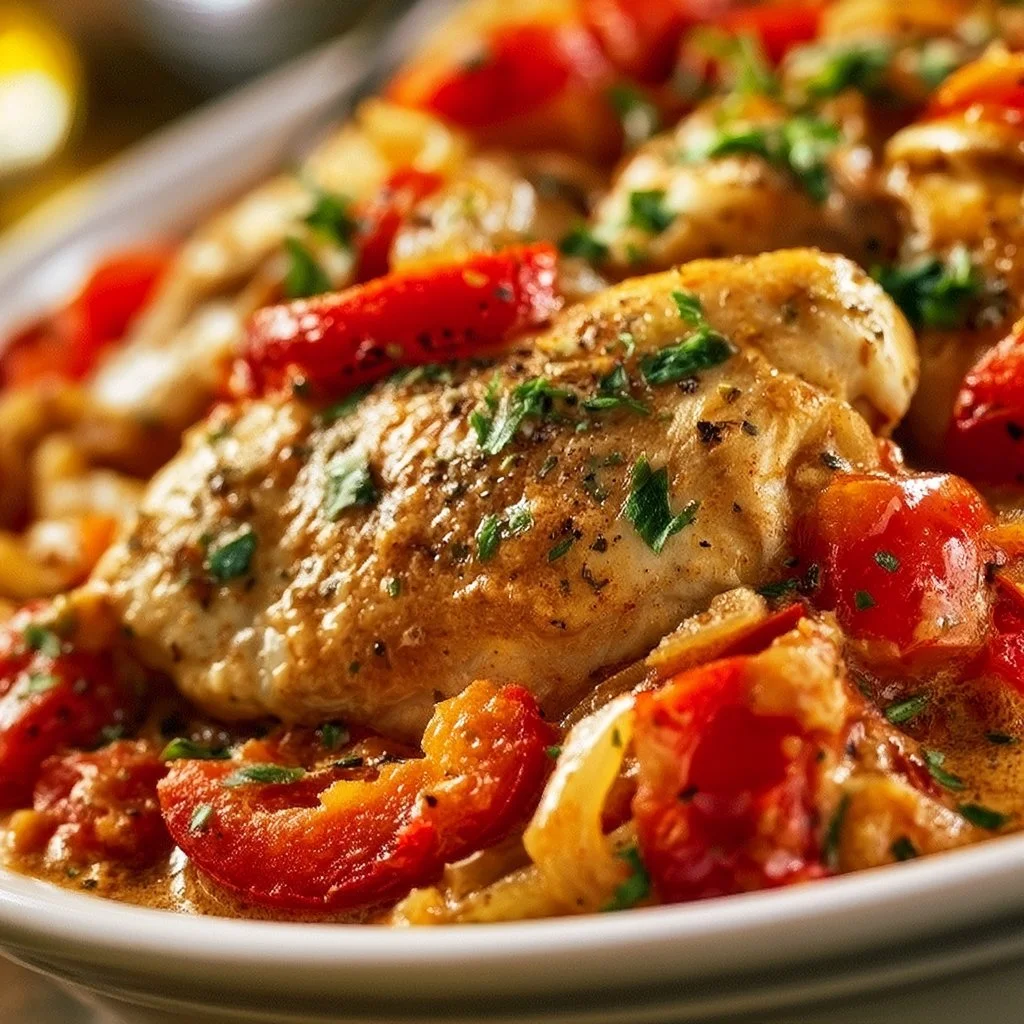 Paprika-Hähnchen-Pfanne