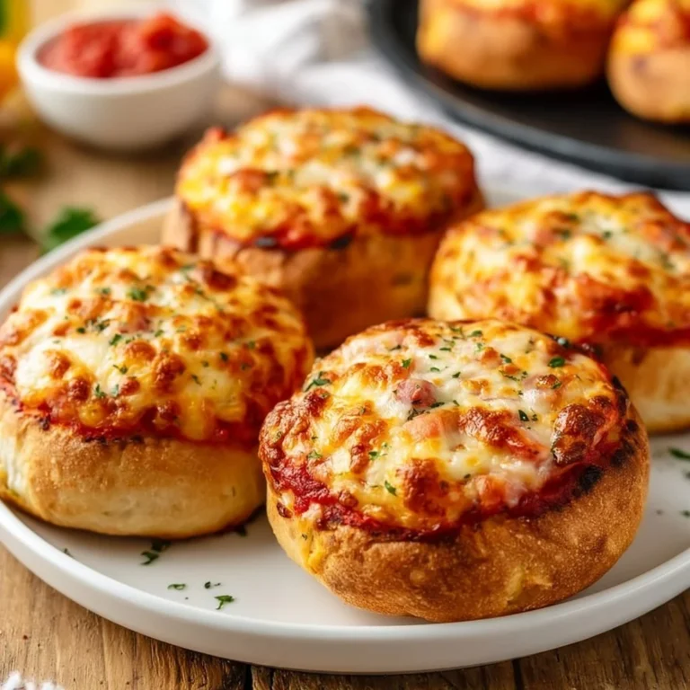 Leckere Pizzabrötchen aus dem Airfryer frisch zubereitet.