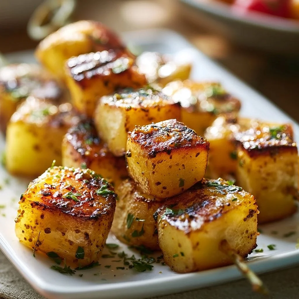 Saftige Gegrillte Honig-Senf Kartoffelspieße – Dein Rezept!