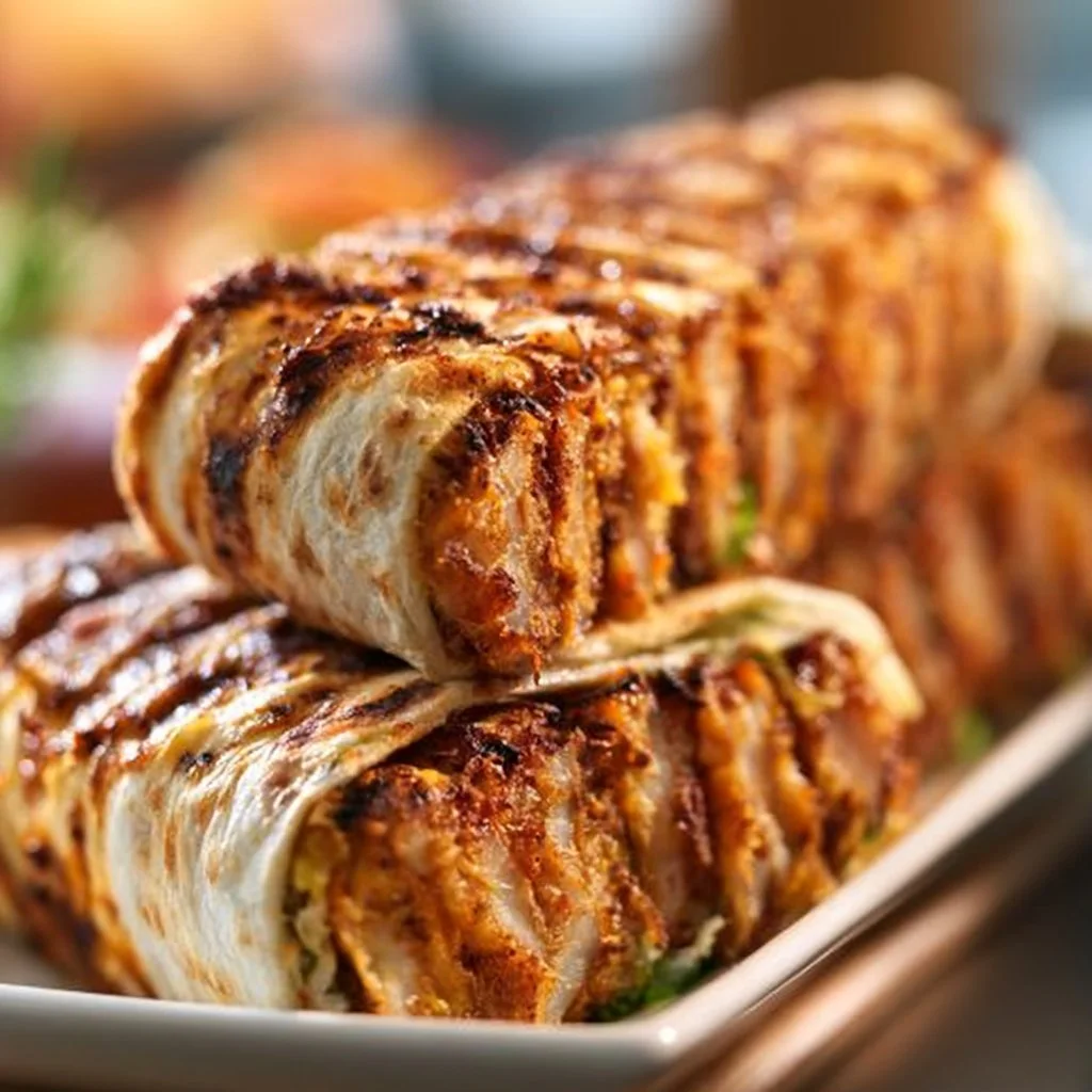 Delizioser Schaschlik-Wrap im Napoleon-Stil, ideal für Grillpartys