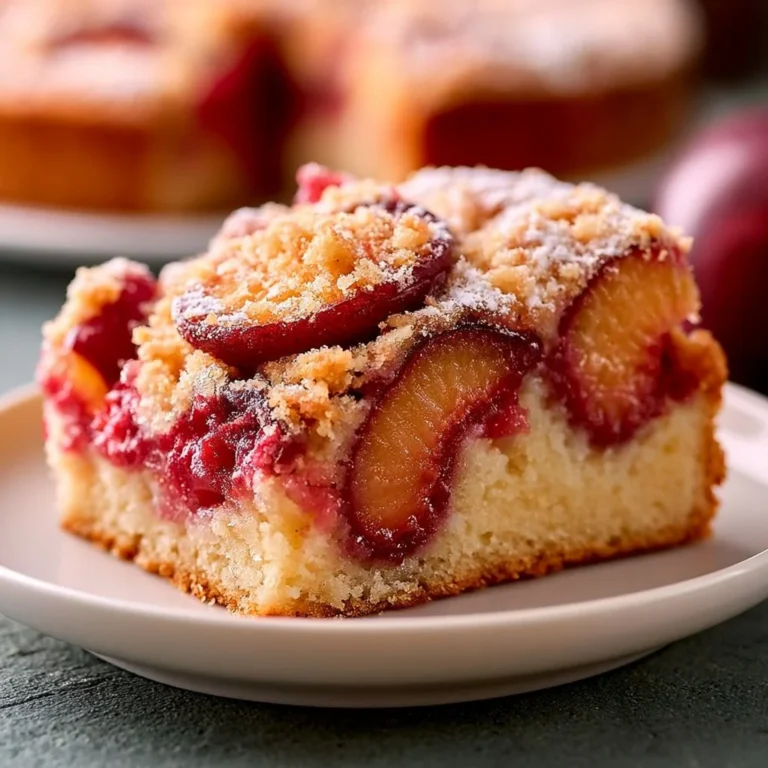Deutscher Pflaumenkuchen mit frischen Pflaumen auf einem Blech