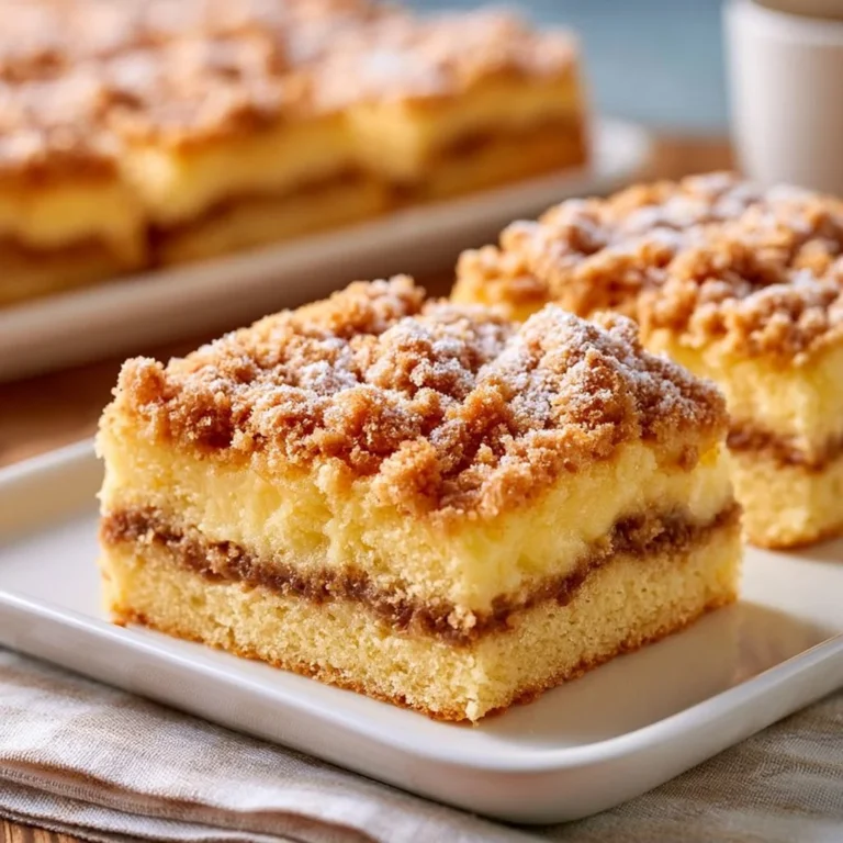 Schneller Blechkuchen mit Pudding und Streuseln auf einem Teller