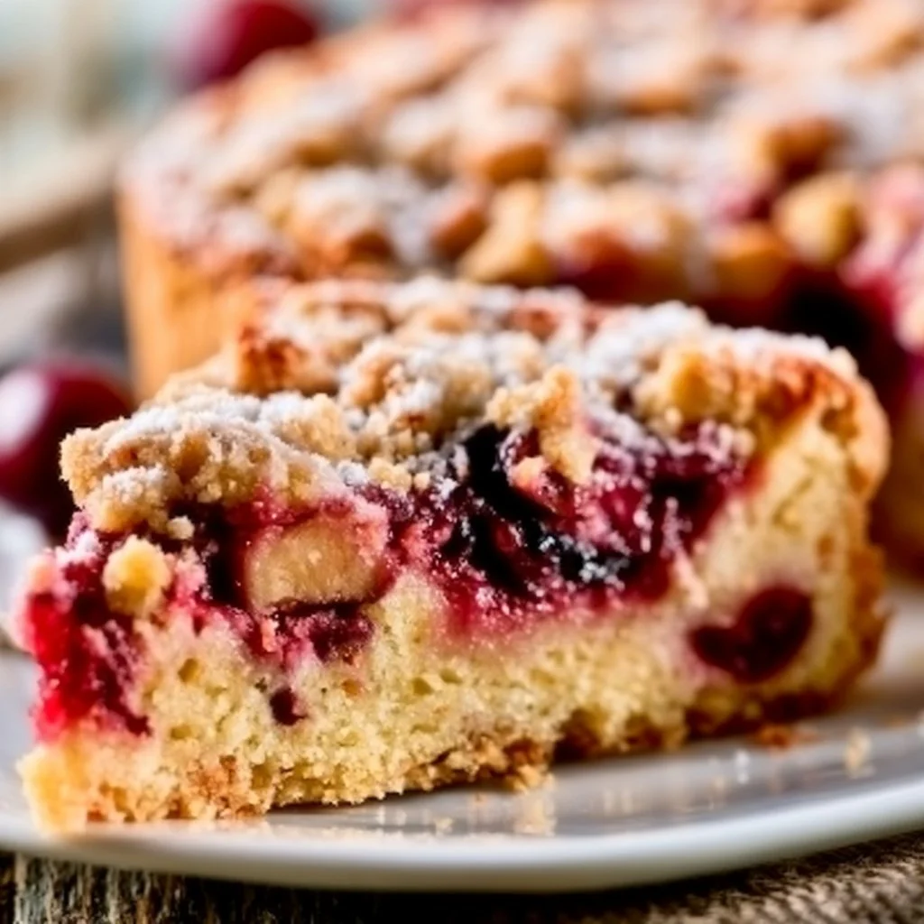 Delizierlicher Zwetschgenkuchen mit Streusel auf einem rustikalen Holzbrett